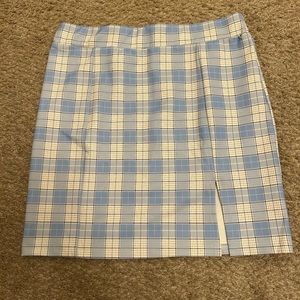 Plaid blue skirt